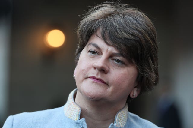 Leo Varadkar said he was optimistic following his meeting with DUP leader Arlene Foster, pictured 
