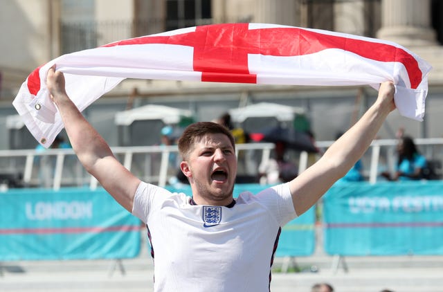 Fans watching England v Croatia