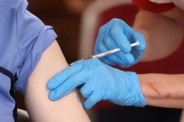 The Covid vaccine being administered