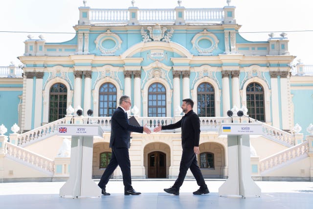 Prime Minister Sir Keir Starmer with Volodymyr Zelensky in Kyiv