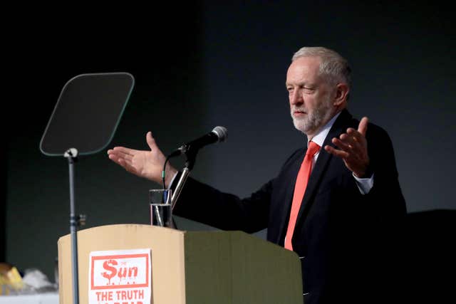 Jeremy Corbyn speaking at the BFAWU annual conference in Southport