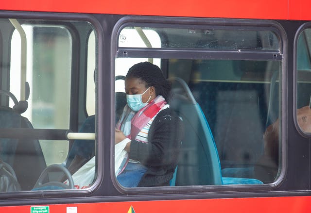 Face coverings on public transport were made mandatory in June 2020