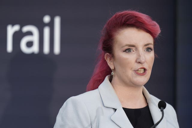 Transport Secretary Louise Haigh at the opening of the Siemens’ Rail Village in Goole 