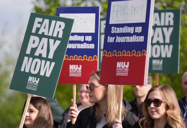 National Union of Journalists strike at STV