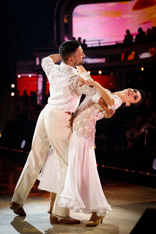 Amanda Abbington dancing with Giovanni Pernice