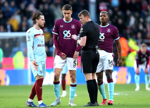 There were lengthy VAR checks at Turf Moor