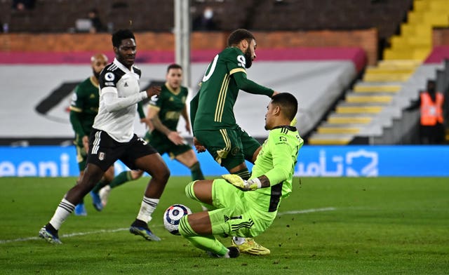 Alphonse Areola, right, and Jayden Bogle collided