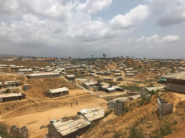 A Rohingya refugees camp