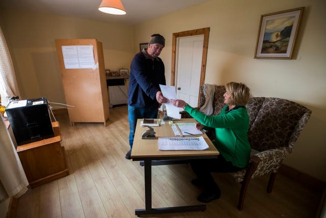 People go to the polls a day ahead of the rest of the country on Gola Island