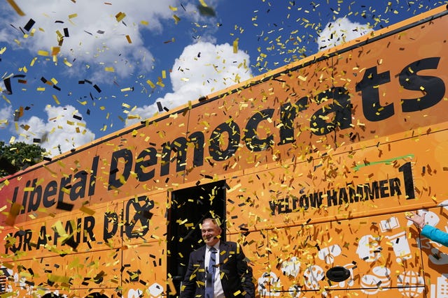 Sir Ed Davey launches Yellow Hammer 1 (Credit: Jacob King/PA Wire)