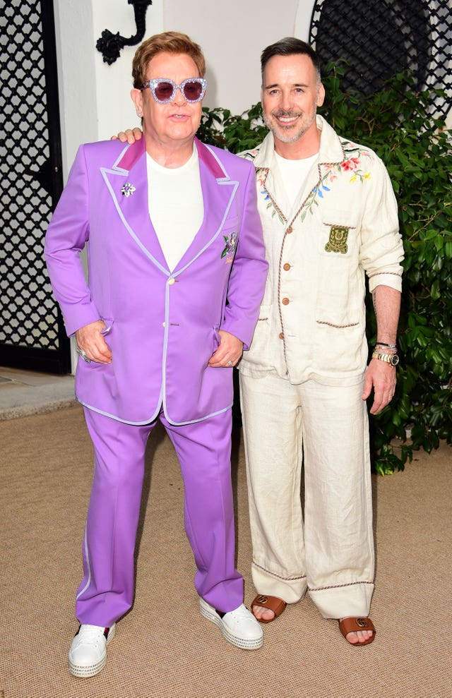 Sir Elton John (left) and David Furnish