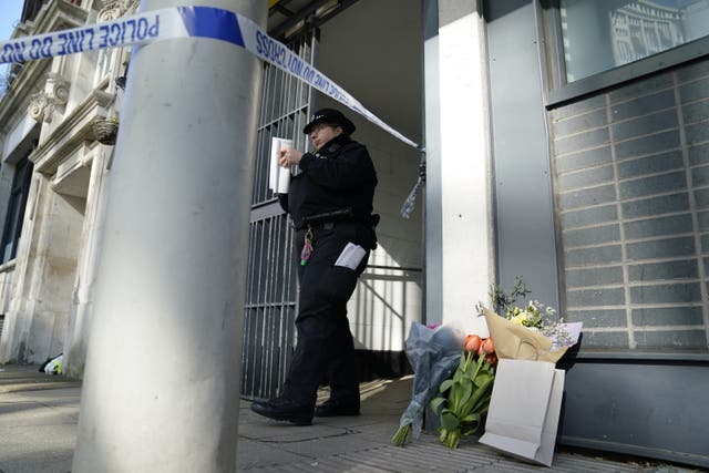 The scene in Sebastian Street, Clerkenwell, London, where Sabita Thanwani was found dead