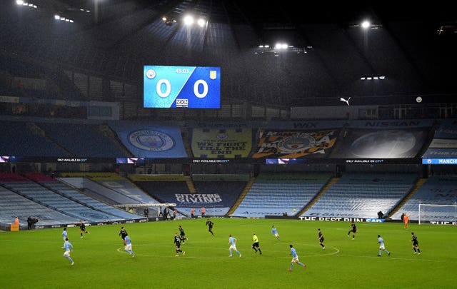 Guardiola does not want to see games at the Etihad Stadium played behind closed doors again