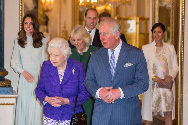 The royal family together in 2019