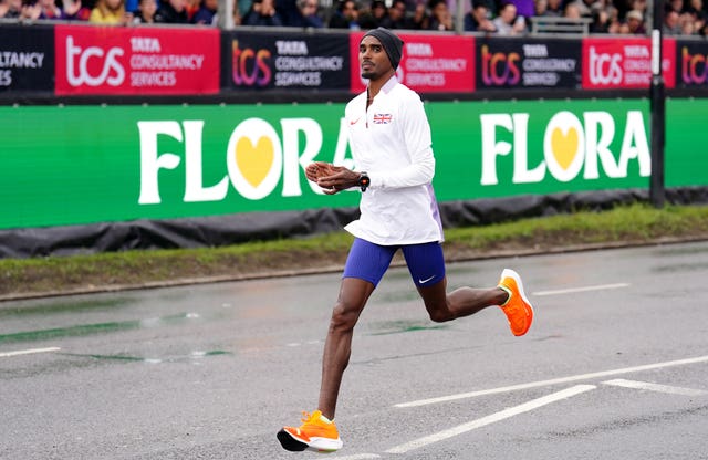Sir Mo Farah at the 2023 London Marathon