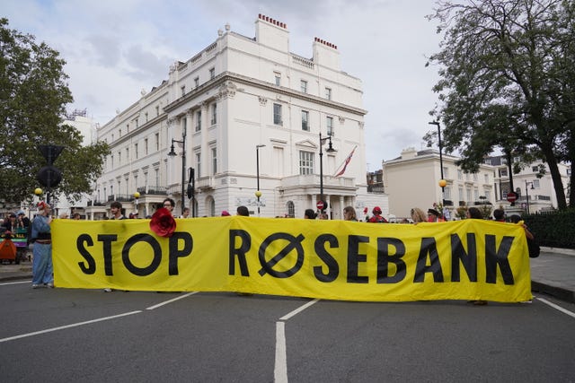 Rosebank oil field protest