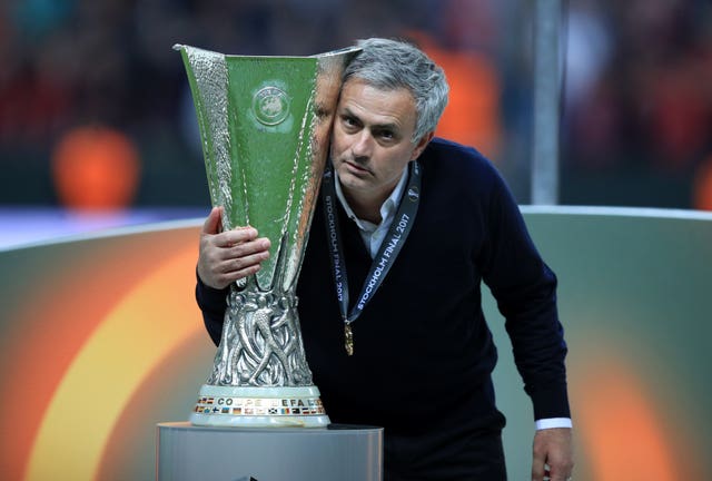 Jose Mourinho won the Europa League and League Cup in his first season at Manchester United