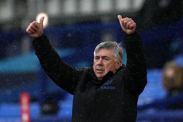 Carlo Ancelotti's Everton have made a 100 per cent start to their Premier League campaign, taking 12 points from four games (Jan Kruger/PA).