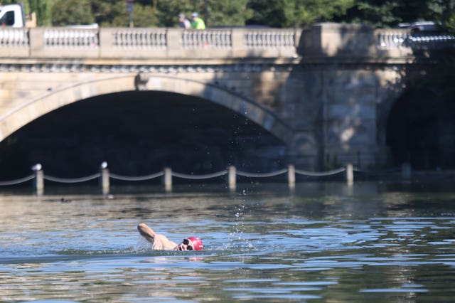A swimmer in Hyde Park