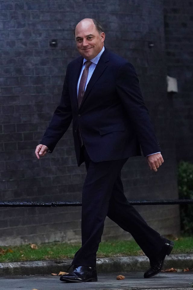 Defence Secretary Ben Wallace arriving for a meeting with Prime Minister Liz Truss at Downing Street
