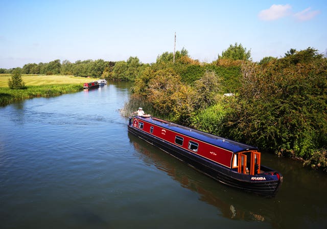 A narrowboat on the Thames