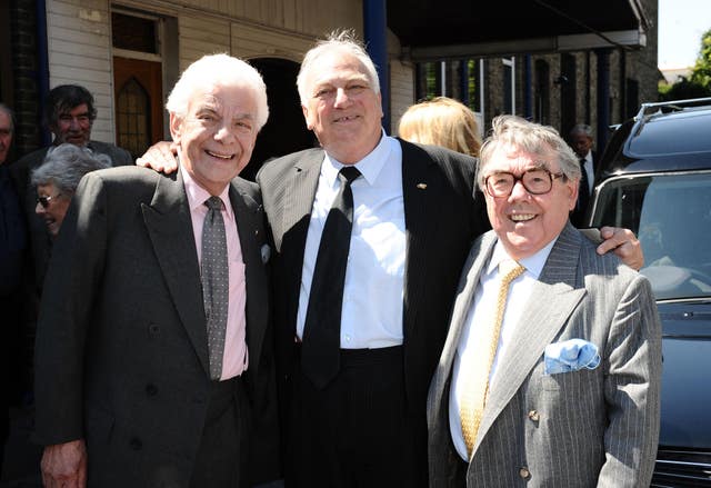 Barry Cryer with Roy Hudd and Ronnie Corbett in 2009