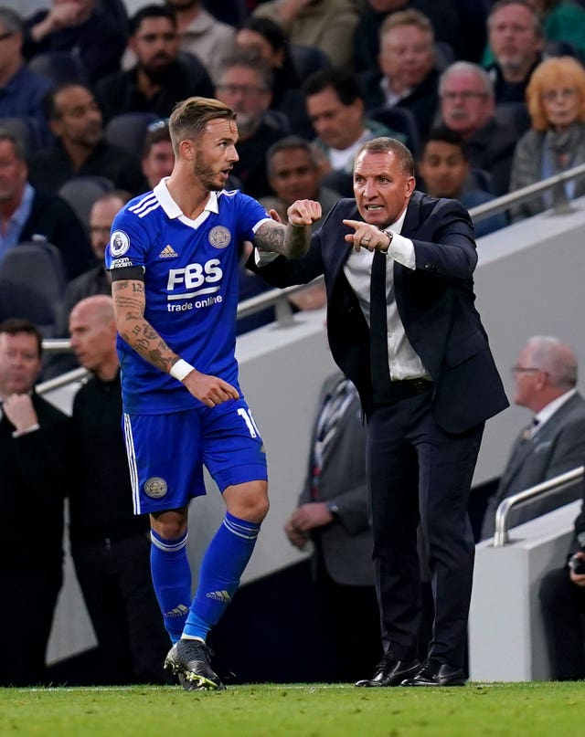 James Maddison and Brendan Rodgers