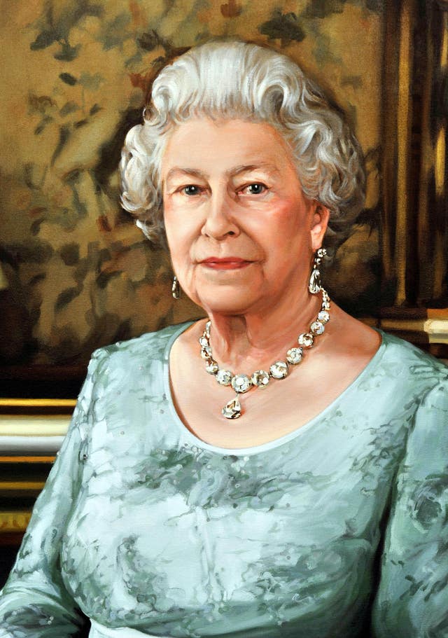 An official portrait of Queen Elizabeth II by award-winning painter Isobel Peachey (John Stilwell/PA)