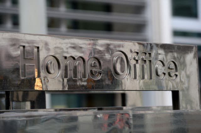 A view of signage for the Home Office in Westminster, London (Kirsty O'Connor/PA)