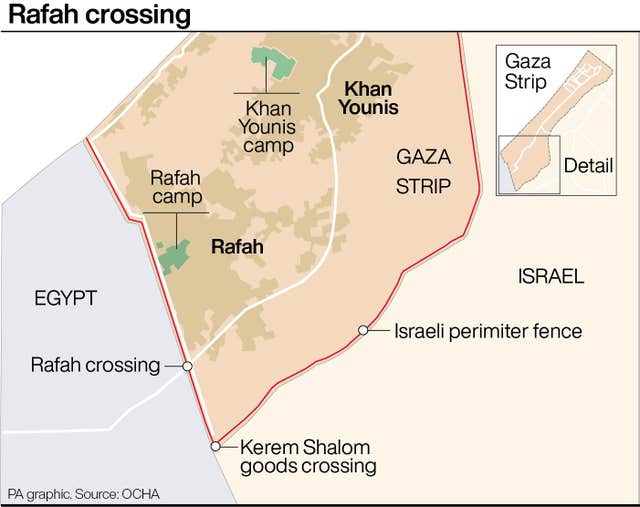 Rafah crossing locator