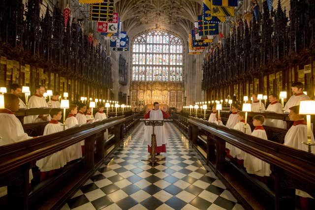 The interior of St George's Chapel (Steve Parsons/PA)