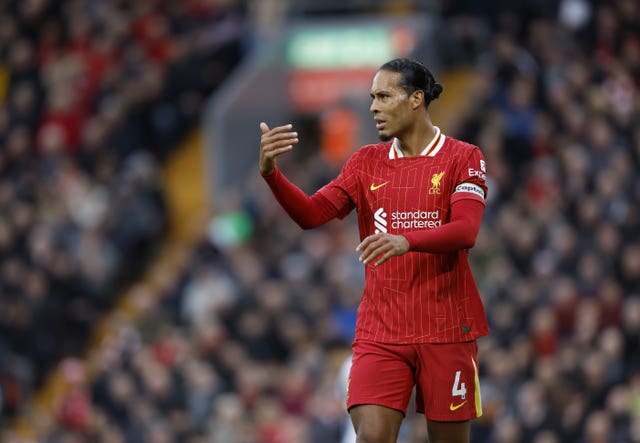 Virgil van Dijk in action for Liverpool against Brighton