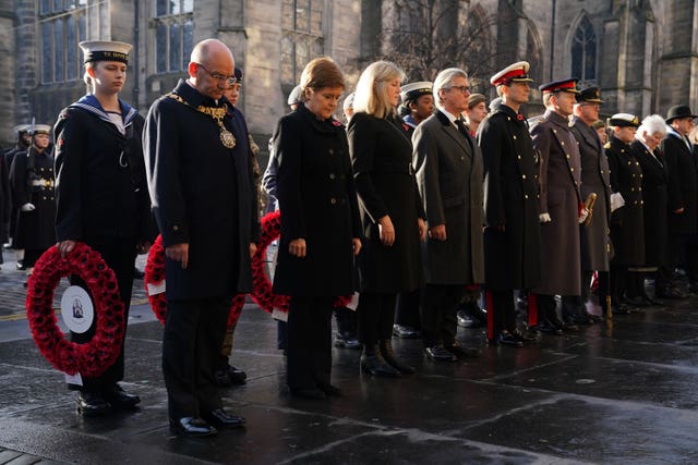 Nicola Sturgeon during a service and parade in Edinburgh