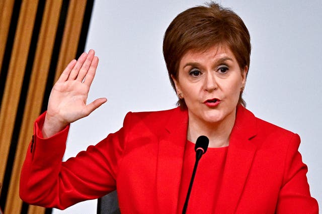 Nicola Sturgeon appearing before the Salmond committee