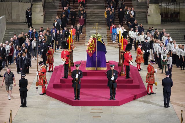 The final members of the public pay their respects at the coffin of Queen Elizabeth II