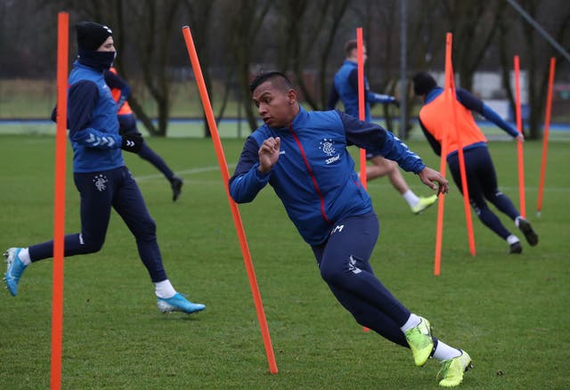 Alfredo Morelos in training