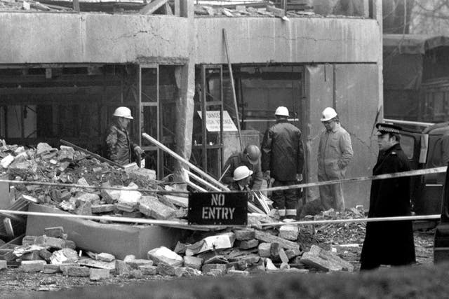 Aldershot bomb wreckage