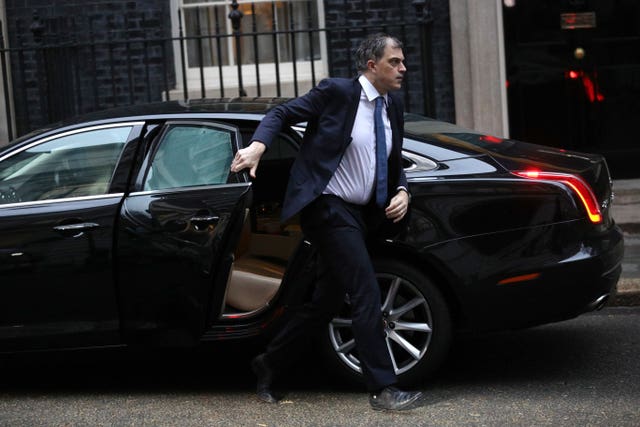 Chief whip Julian Smith arrives at 10 Downing Street