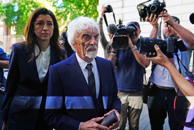 Former Formula One boss Bernie Ecclestone arriving at Westminster Magistrates’ Court in August 