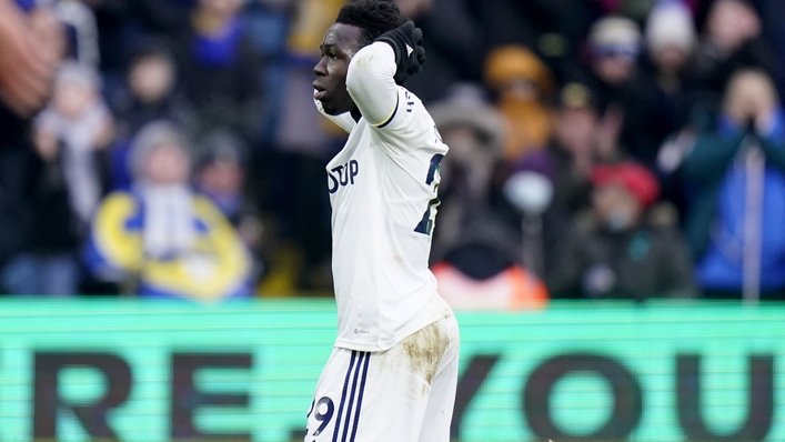 Leeds’ Wilfried Gnonto reacts to a missed chance (Danny Lawson/PA)