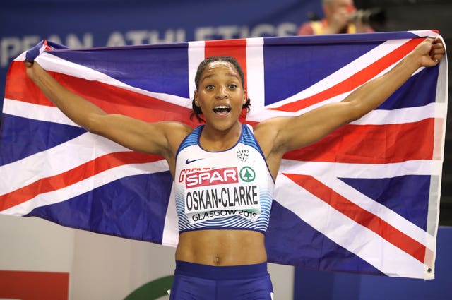 There was better news for Shelayna Oskan-Clarke who claimed gold in the 800m 