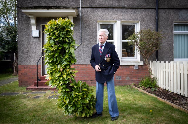 Bomber Command veteran Alistair Lamb, aged 93, at his home in Stirling