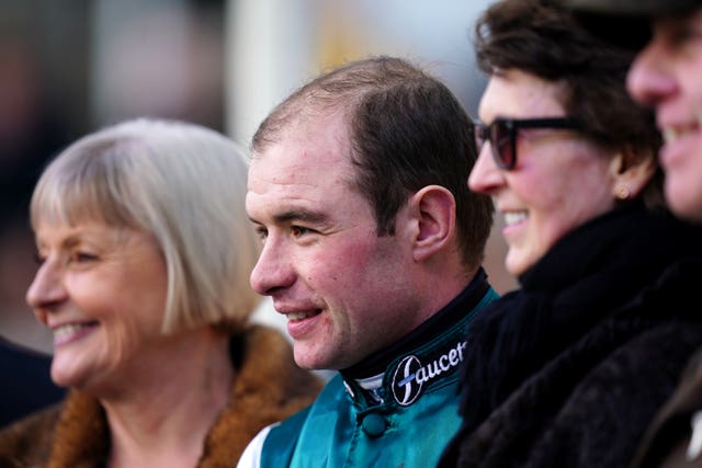 Pam Sharman (left), with Charlie Deutsch (centre) and Venetia Williams (right)