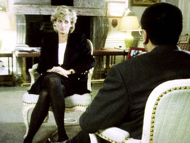Diana being interviewed by Martin Bashir. PA/BBC SCREEN GRAB