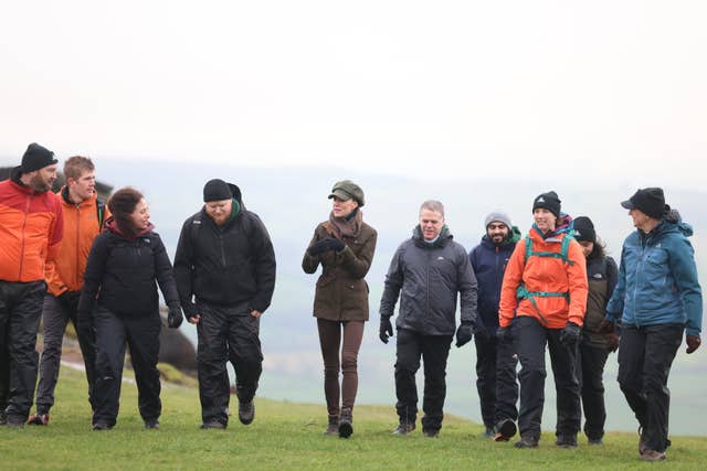 The Princess of Wales joins a well-being walk 