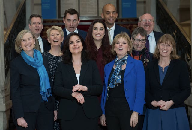 Chuka Umunna alongside the other 10 MPs who make up the new Independent Group