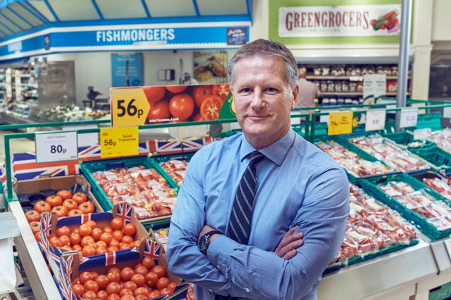 Morrisons boss David Potts in a store