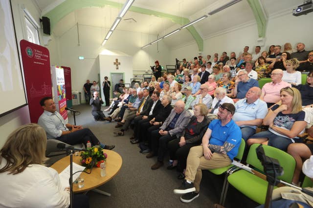 Leo Varadkar in conversation with Rev Karen Sethuraman