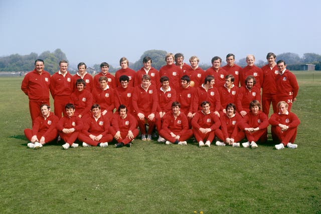 The Lions squad that toured New Zealand in 1971 