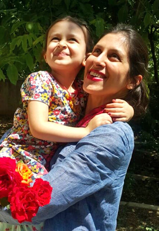 Nazanin Zaghari-Ratcliffe with her daughter